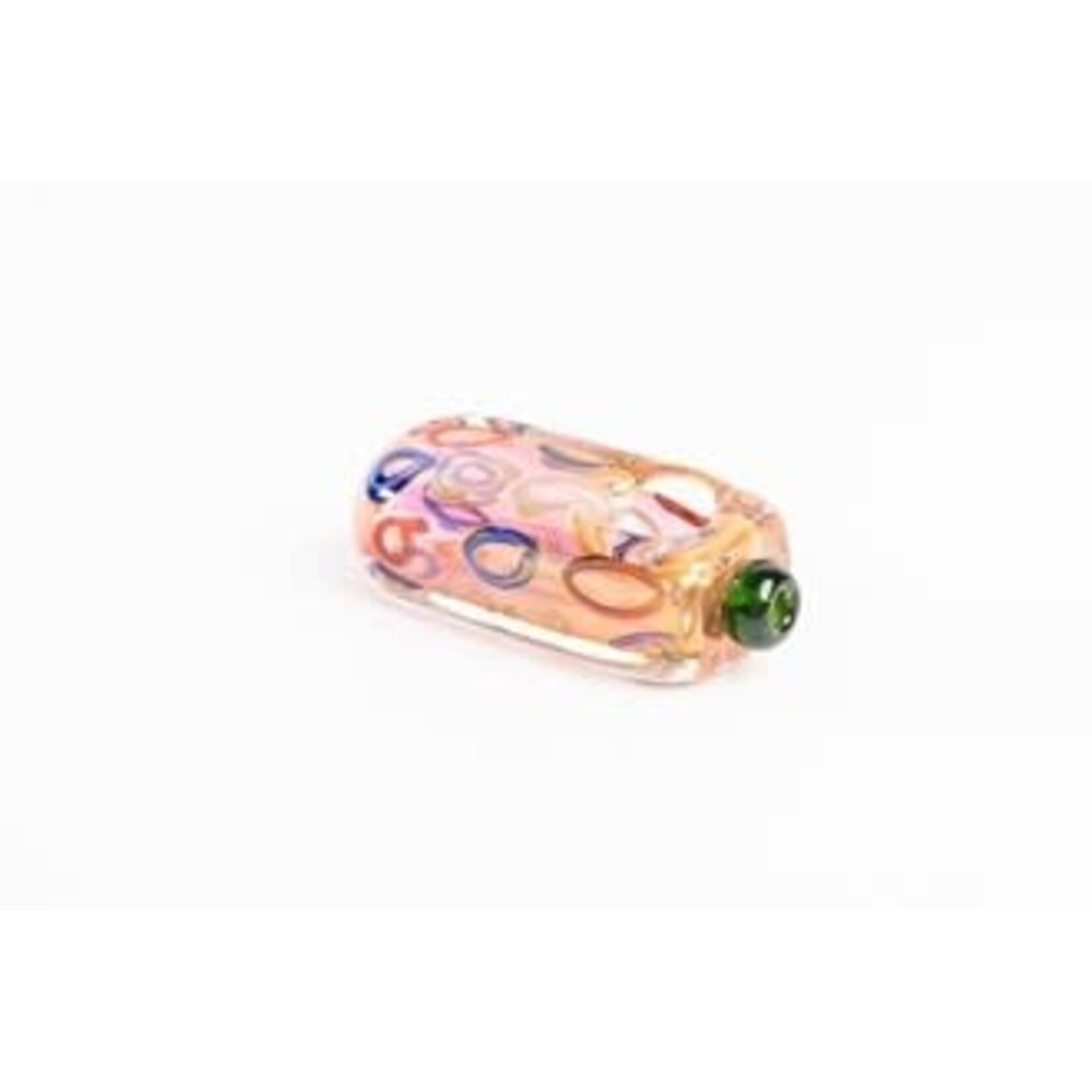 Smokerz Glass SMKZ    	 Golden Fume Tube Brick Pipe Spoon Glass Art          S022