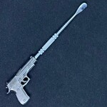 Smokerz Glass SMKZ      Pistol Design Metal Dab Tool 5"    T019