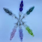 Smokerz Glass SMKZ 3" Mini Color Tube White Swirl Honey Straw NC62