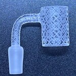 Smokerz Glass SMKZ                 14mm Male Engraved Frosted Banger Design H                 QL08