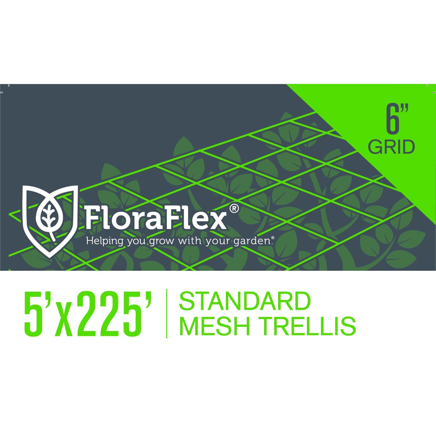 Floraflex 3.5" squares - 5ft x 225ft stsndard mesh Trellis 5'x225' FloraFlex FF1983