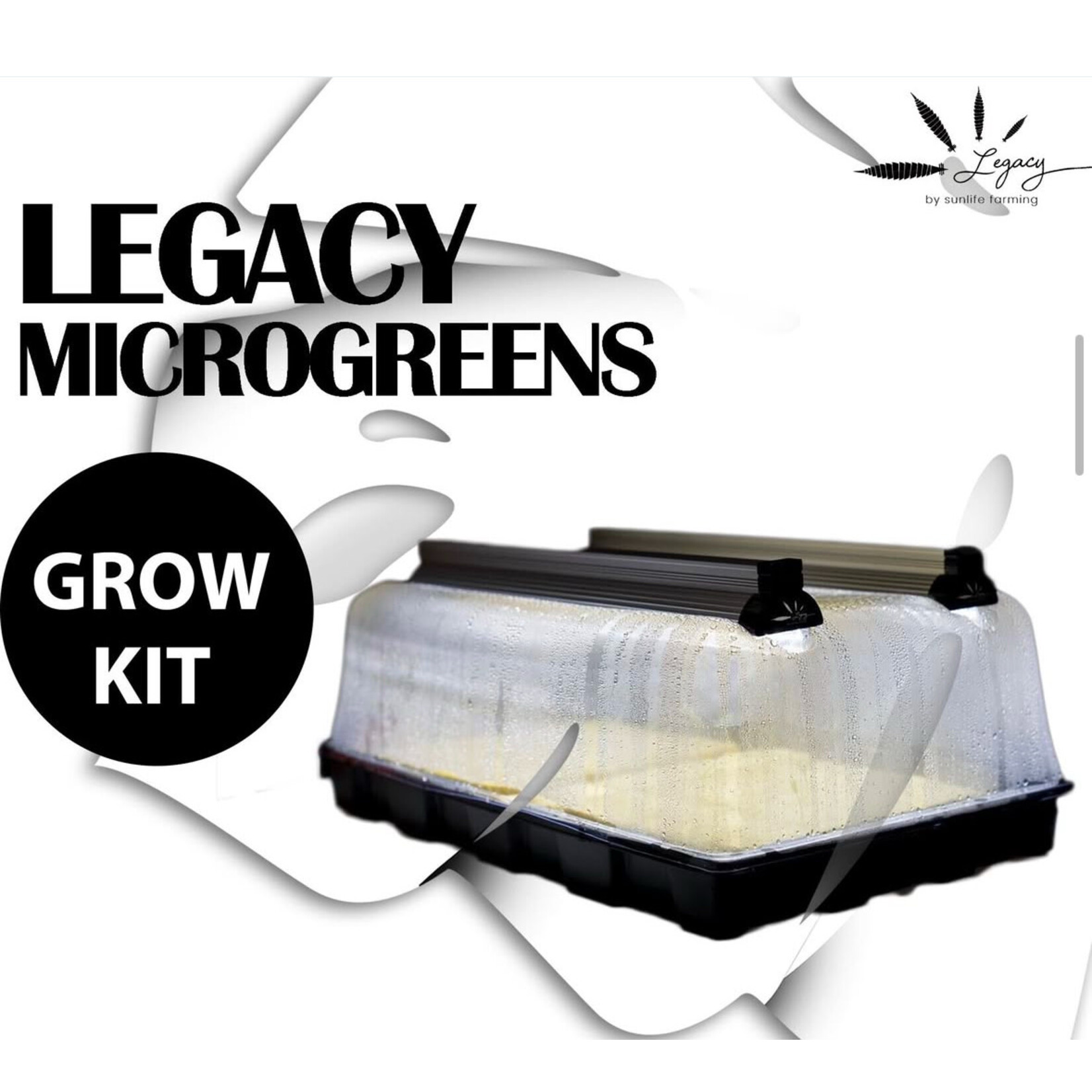 Legacy By Sunlife Microgreens Micro Greens Grow Kit with 2 18Watt Led Lights, Dome, Tray,  Pans and Cress Plates