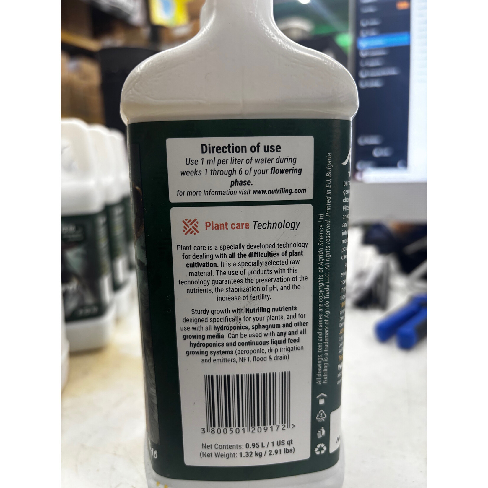 Nutriling Nutriling Mass Wizard 0-15-16 Quart  Big Bloom Booster Fertilizer for Flowers - High in Phosphorus and Potassium Vegetable Fertilizer, Hydrangea Fertilizer, Orchid Food and Hydroponic Plant Food for Big Bud