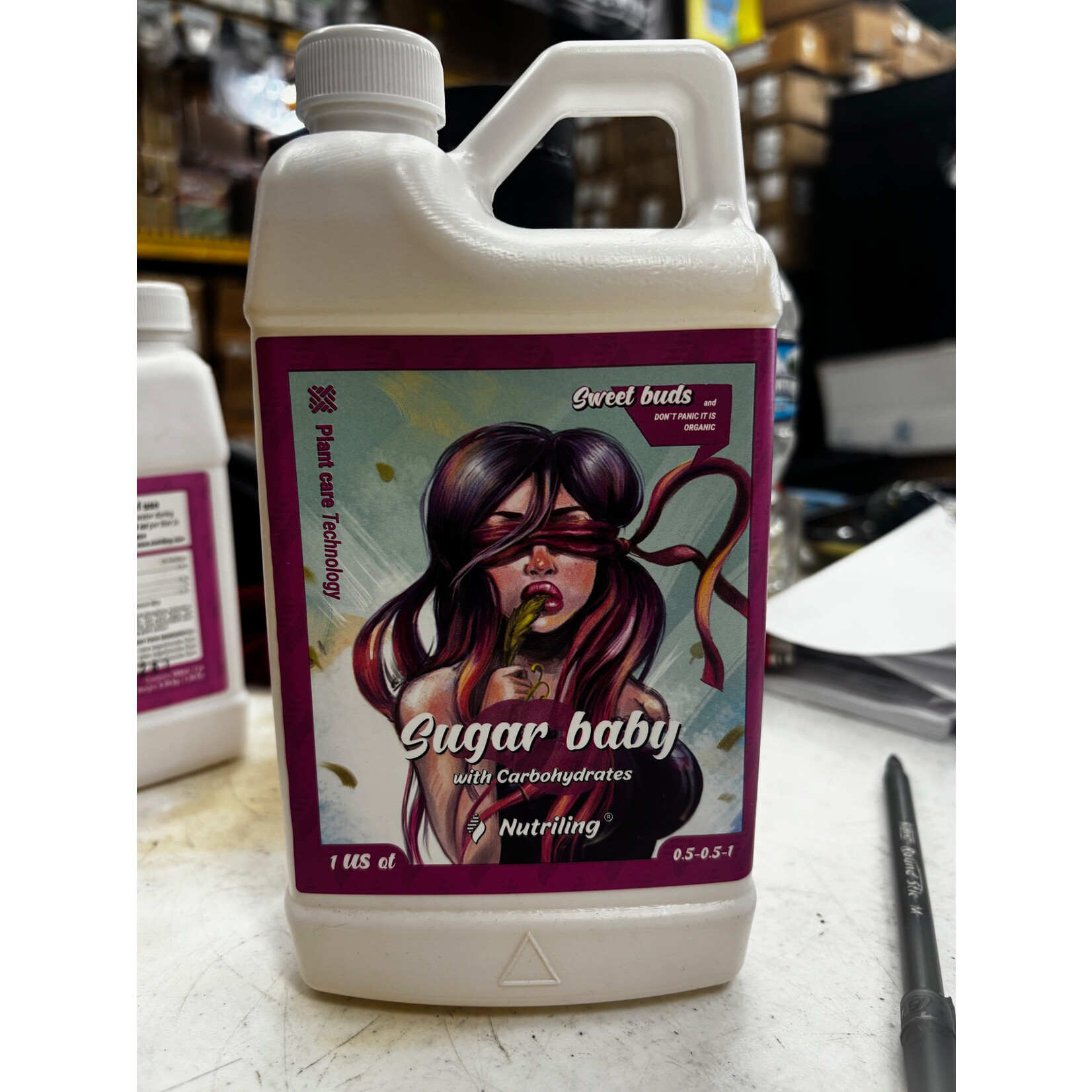Nutriling Nutriling   Sugar Baby .5-.5-1   Quart Terpenes Enhancer - Hydroponic Nutrients for Big Bud and Bud Candy Taste. Use as Soil Flower Food and Hydroponic Plant Food - Sugar Baby 0-1-1 Bloom Booster Terpinator by Nutriling
