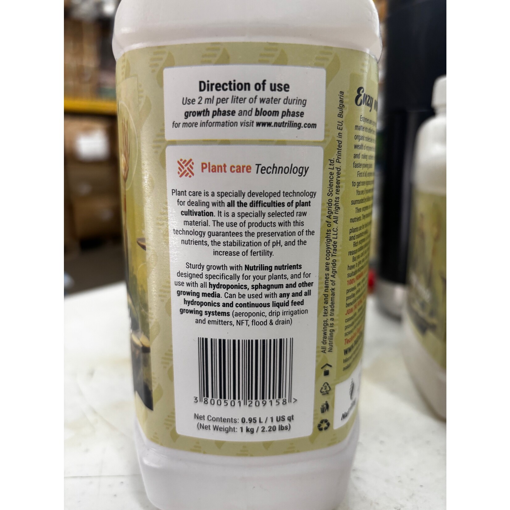 Nutriling Nutriling Enzy Monk  Quart  Plant Enzymes Fertilizer - Enzy Monk Root Rot Treatment for Trees, Indoor Outdoor Garden, Rooting liquid for Plants