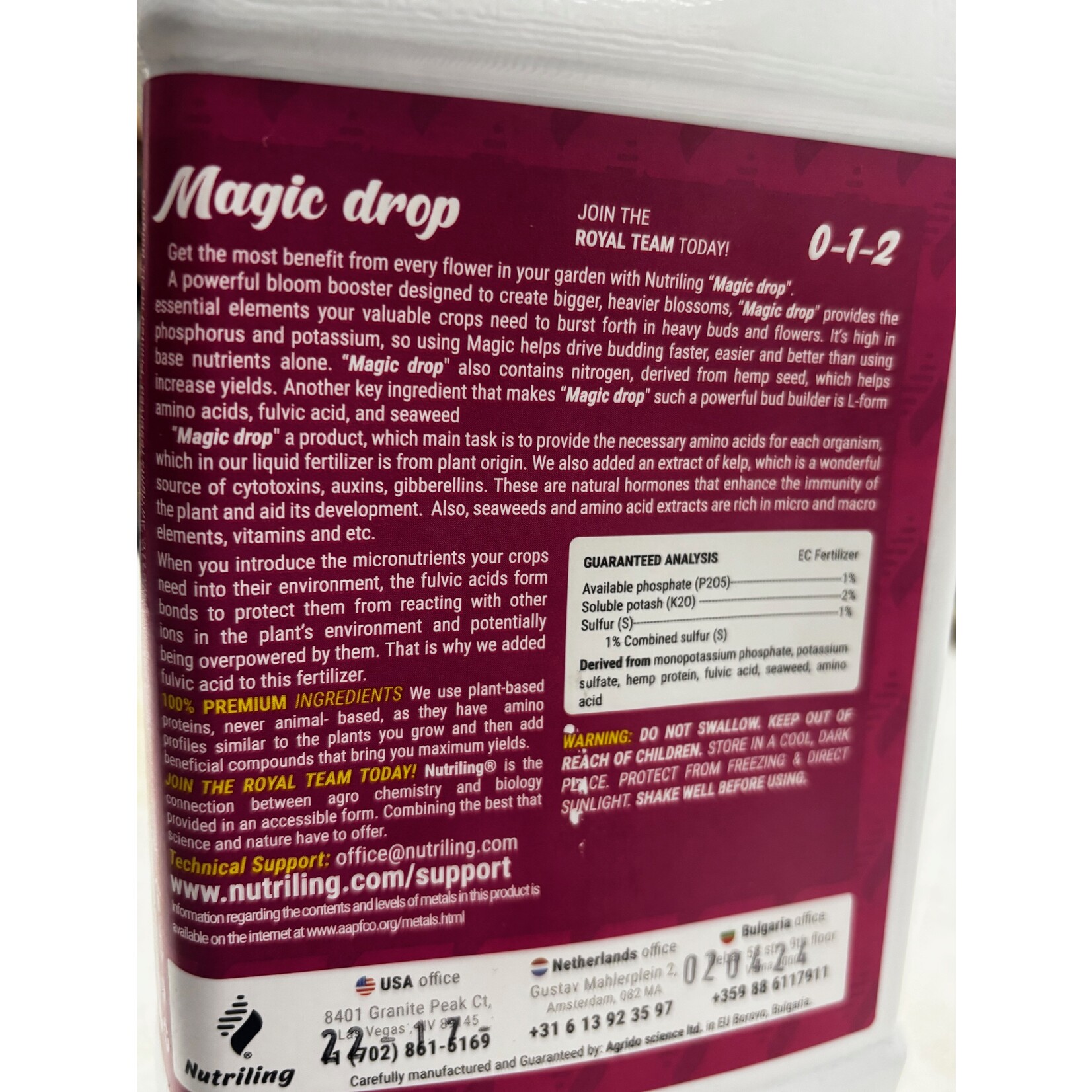 Nutriling Nutriling Magic Drop 0-1-2 Quart