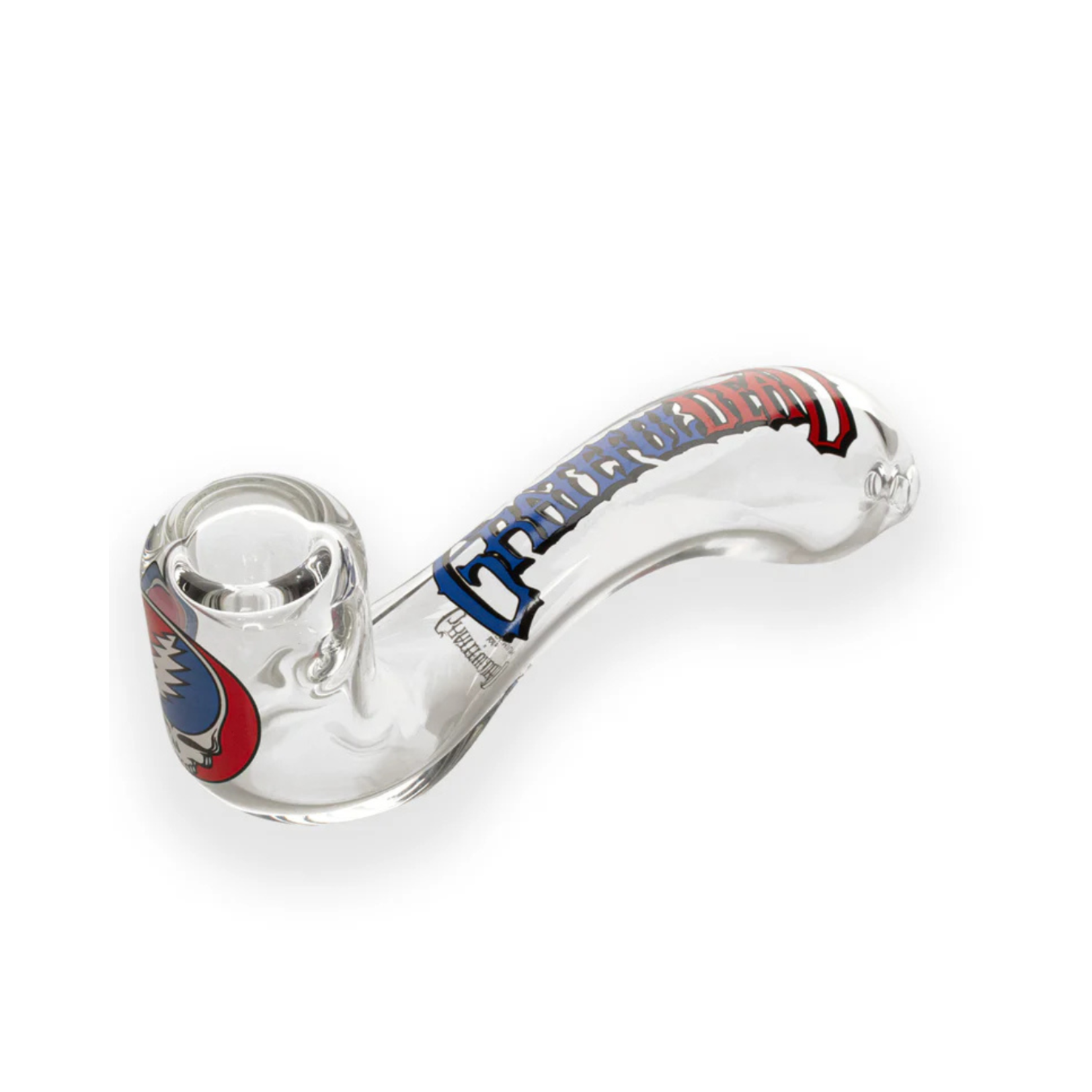 Red Tin  Authentic Grateful Dead x GEAR Premium® 5.5" Steal Your Face Sherlock Hand Pipe in Collectible Tin