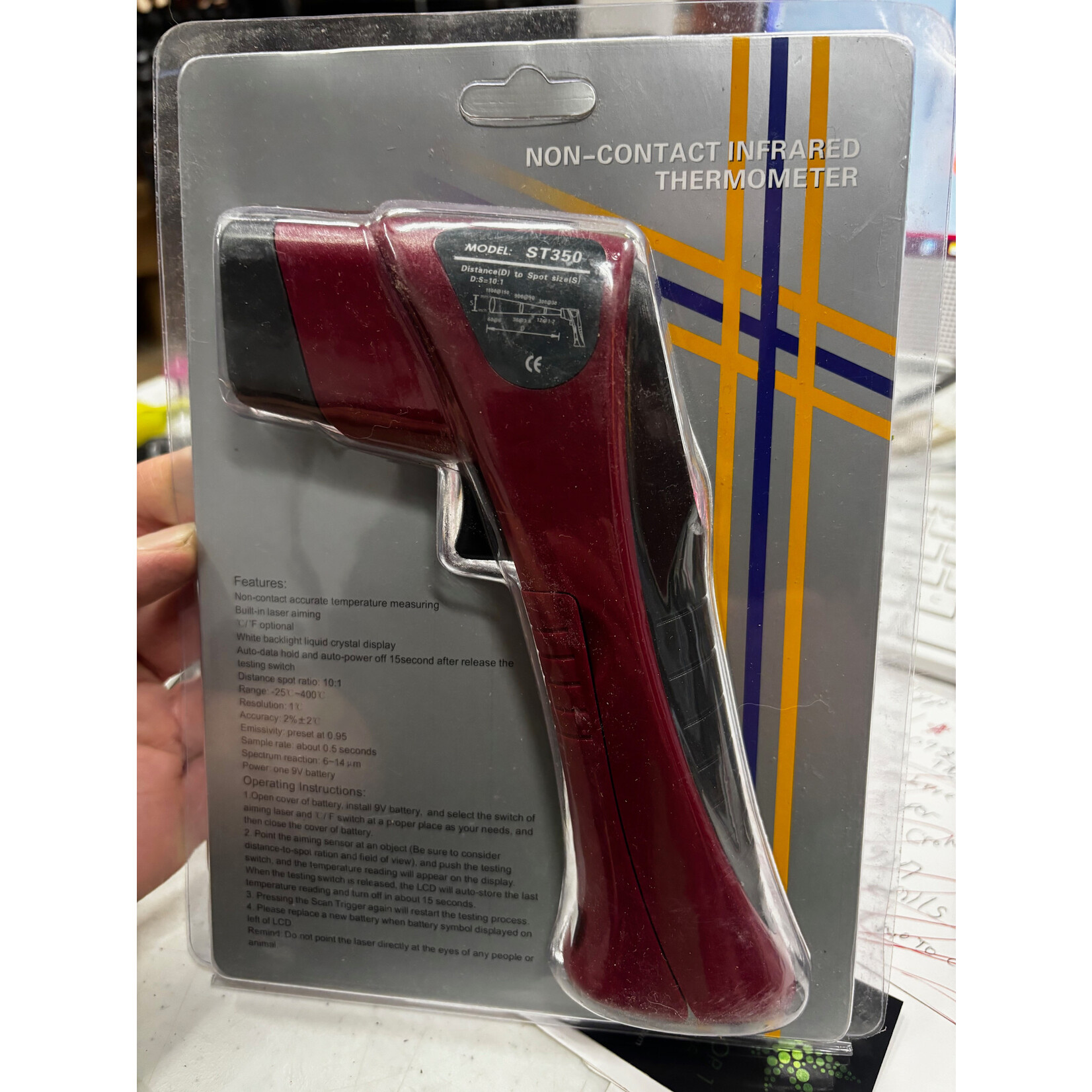 Sanpo LCD Non Contact IR Infrared Digital Thermometer -25c - - 400c     ST350