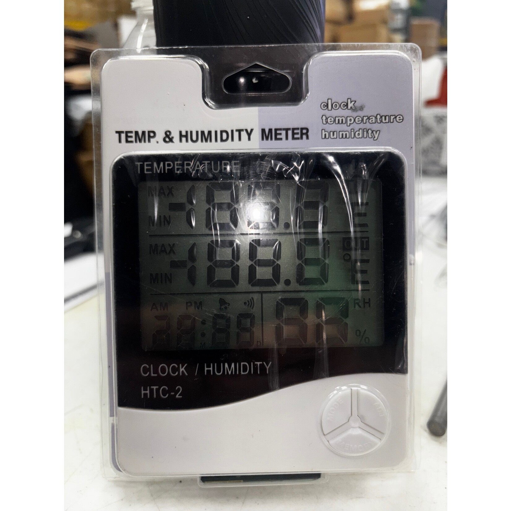 Aroma Grow Temp and humidity meter thermometer hygrometer clock and alarm with AAA battery