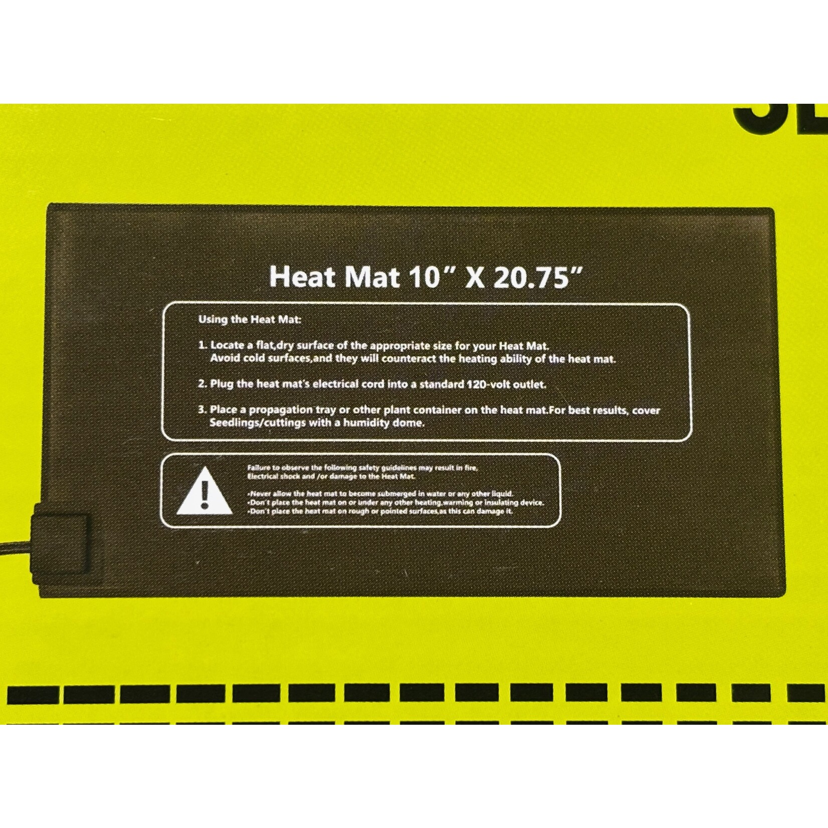 Seed Starter Heat Mat 10x20.75in SF FS ST