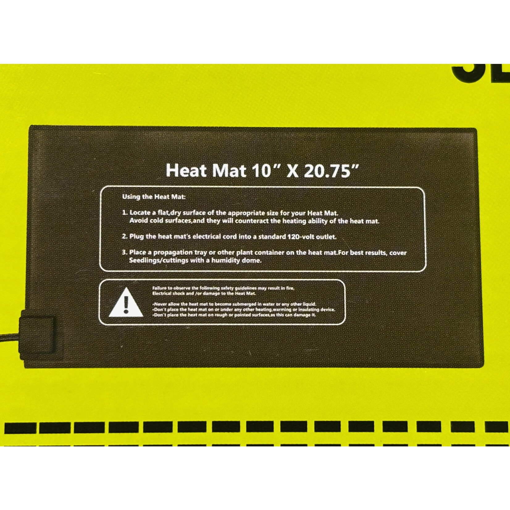 Seed Starter Heat Mat 10x20.75in SF FS ST
