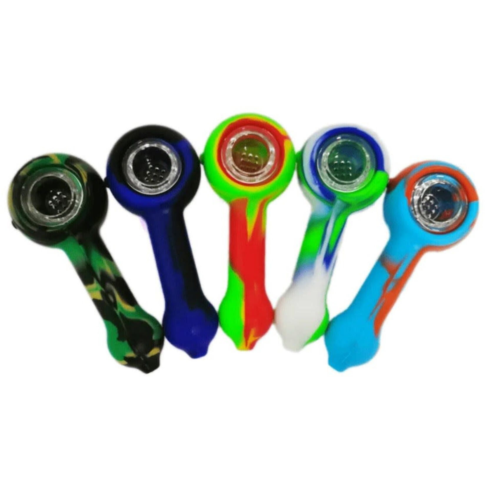Smokerz Glass SMKZ 	 4" Assorted Color Silicone Hand pipe SL18