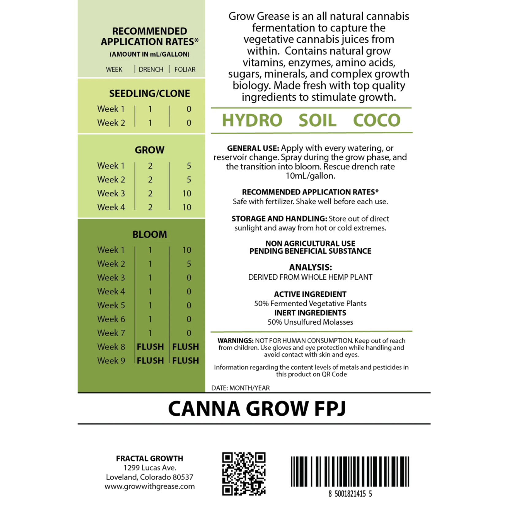 Grease Grow Grease * Fermented Vegetative Plant Juice 250ml