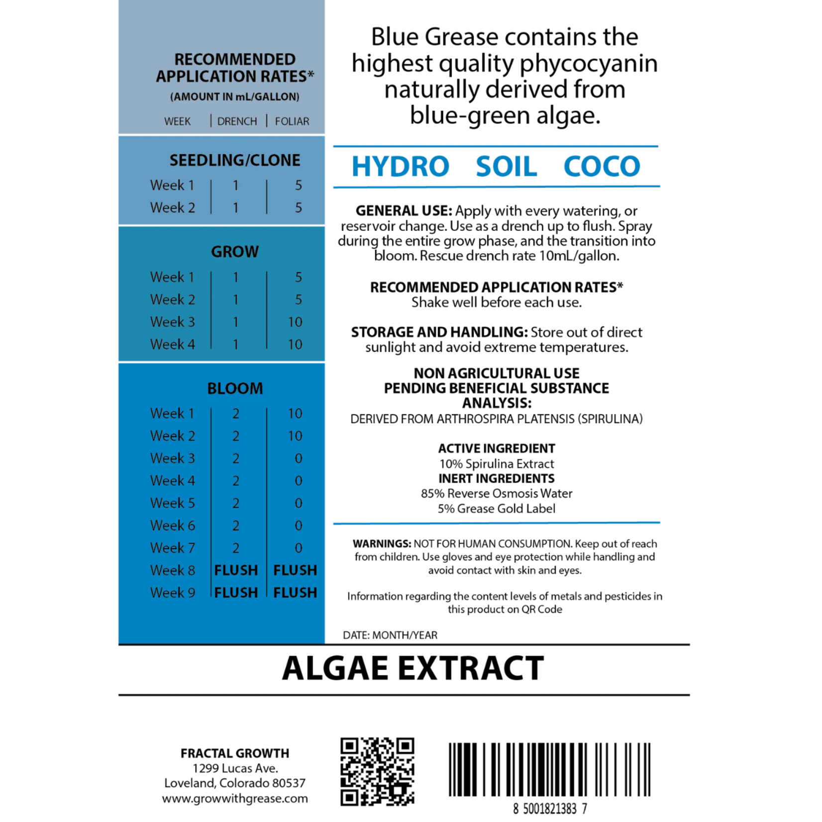 Grease  Blue Grease * Algae Extract 250ml