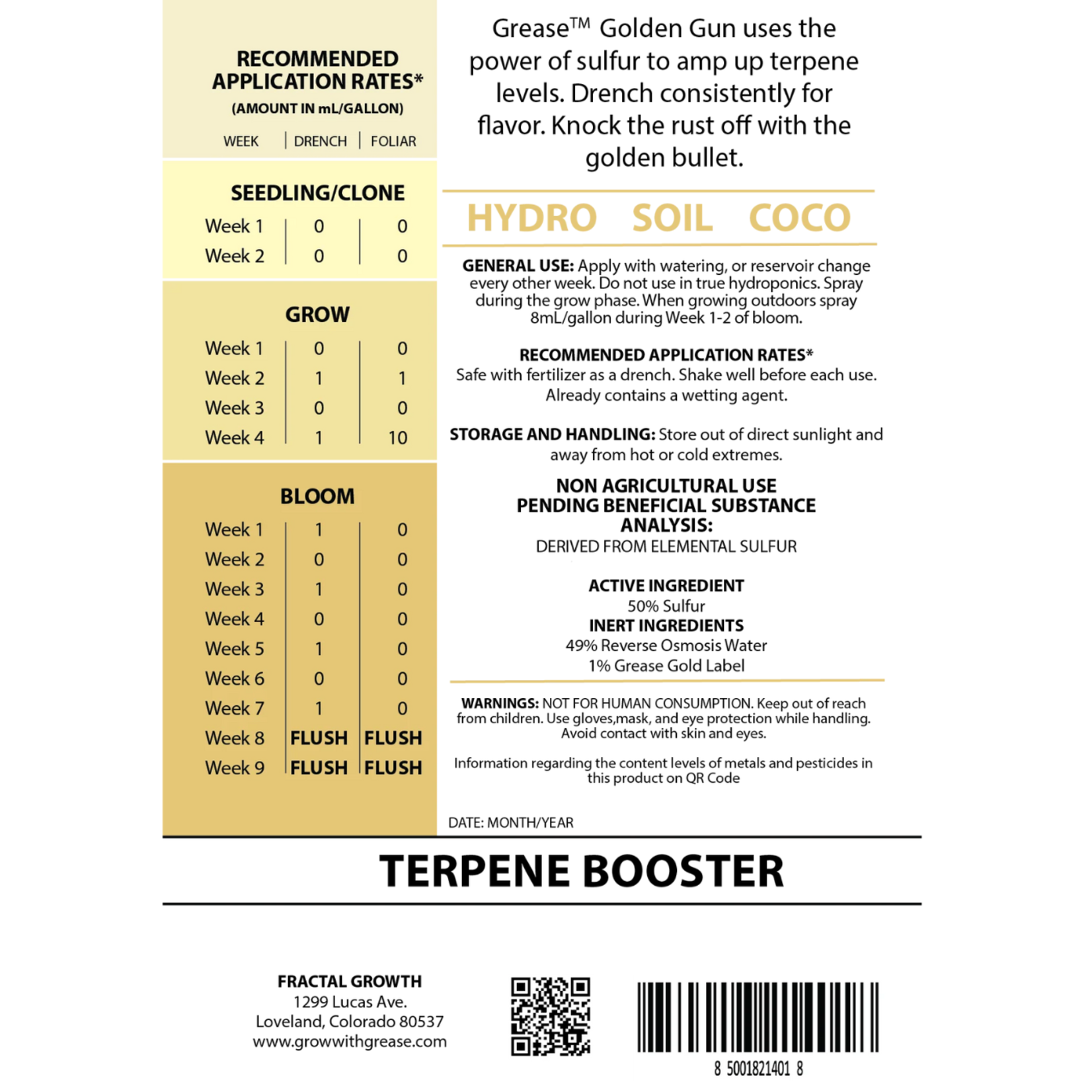 Grease  Golden Gun * Nano Sulfur 250ml