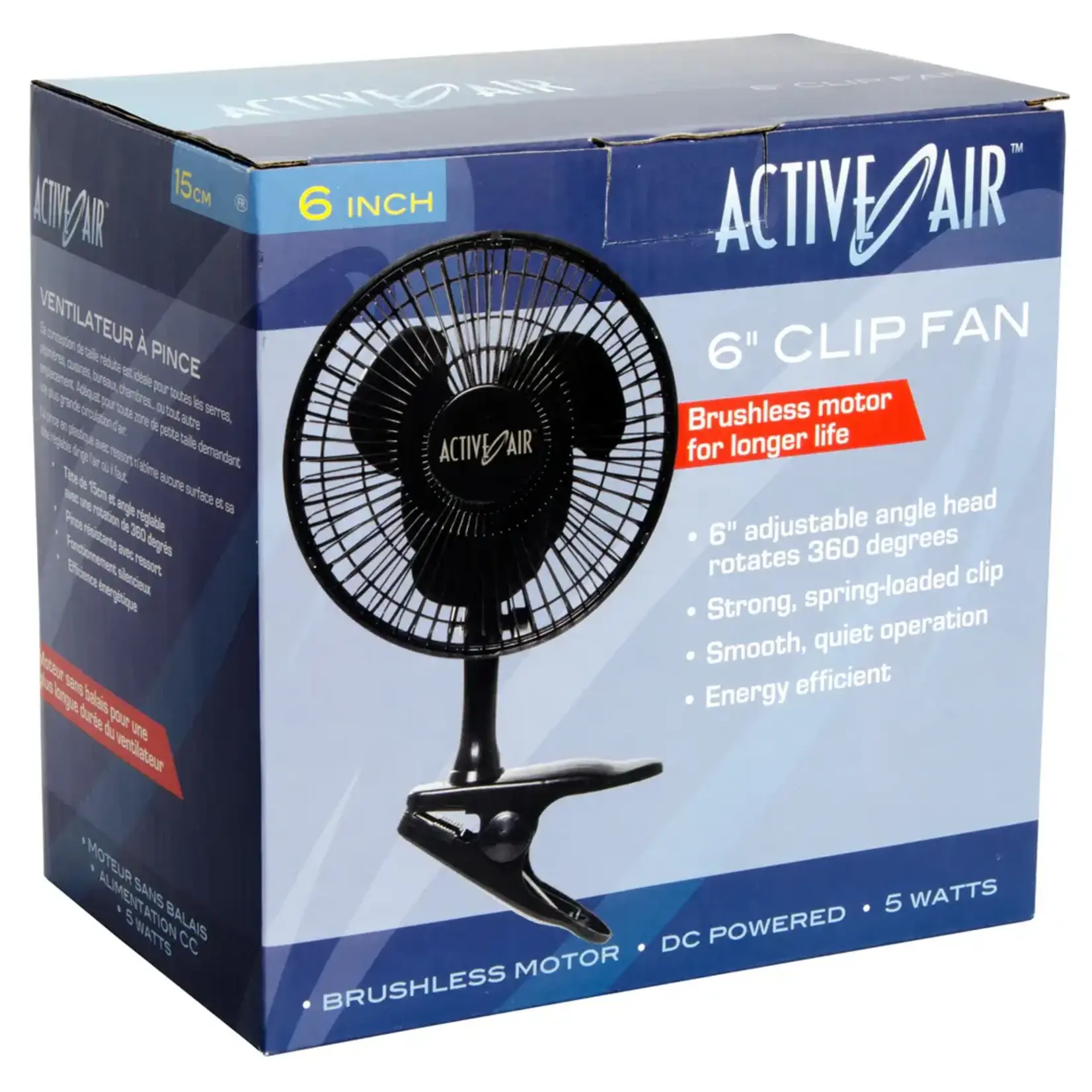 Active Air Active Air 6" Clip Fan, 5W