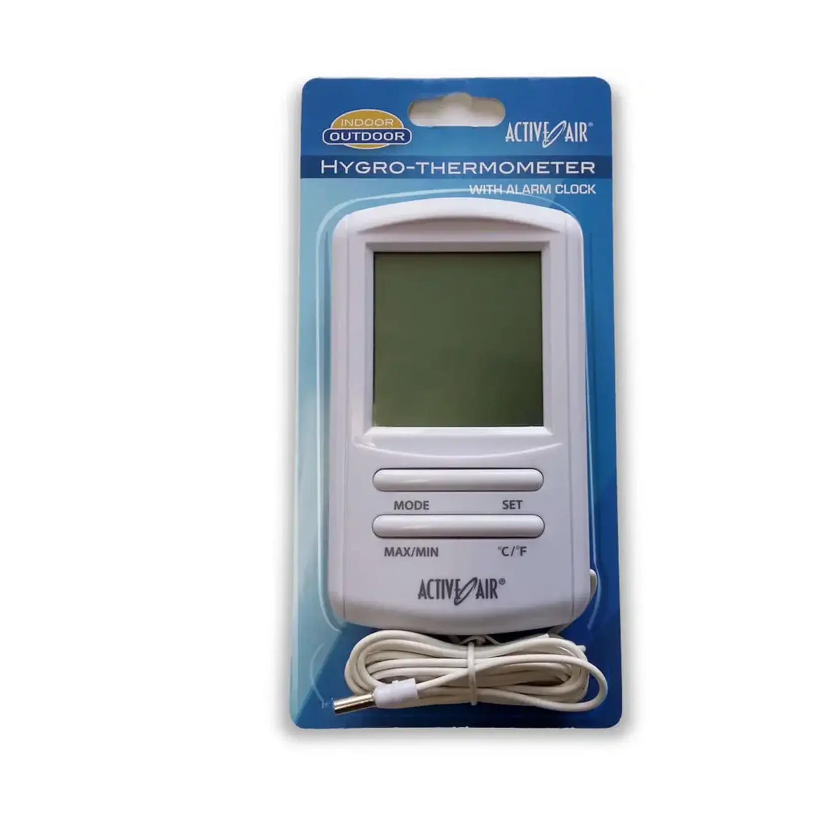 Active Aqua Active Air Digital Hygro-Thermometer with Alarm Clock