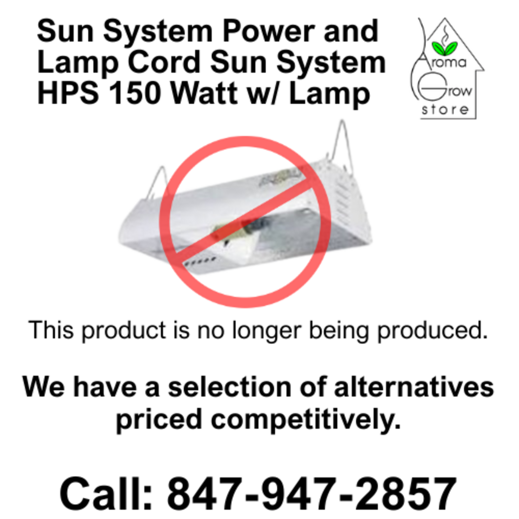 Sun System Power and Lamp Cord Sun System HPS 150 Watt w/ Lamp