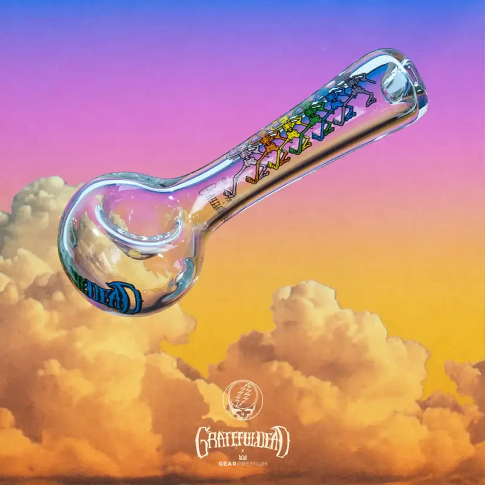 gear premium Grateful Dead GEAR Premium®  4.5" Dancing Skeletons Spoon Hand Pipe