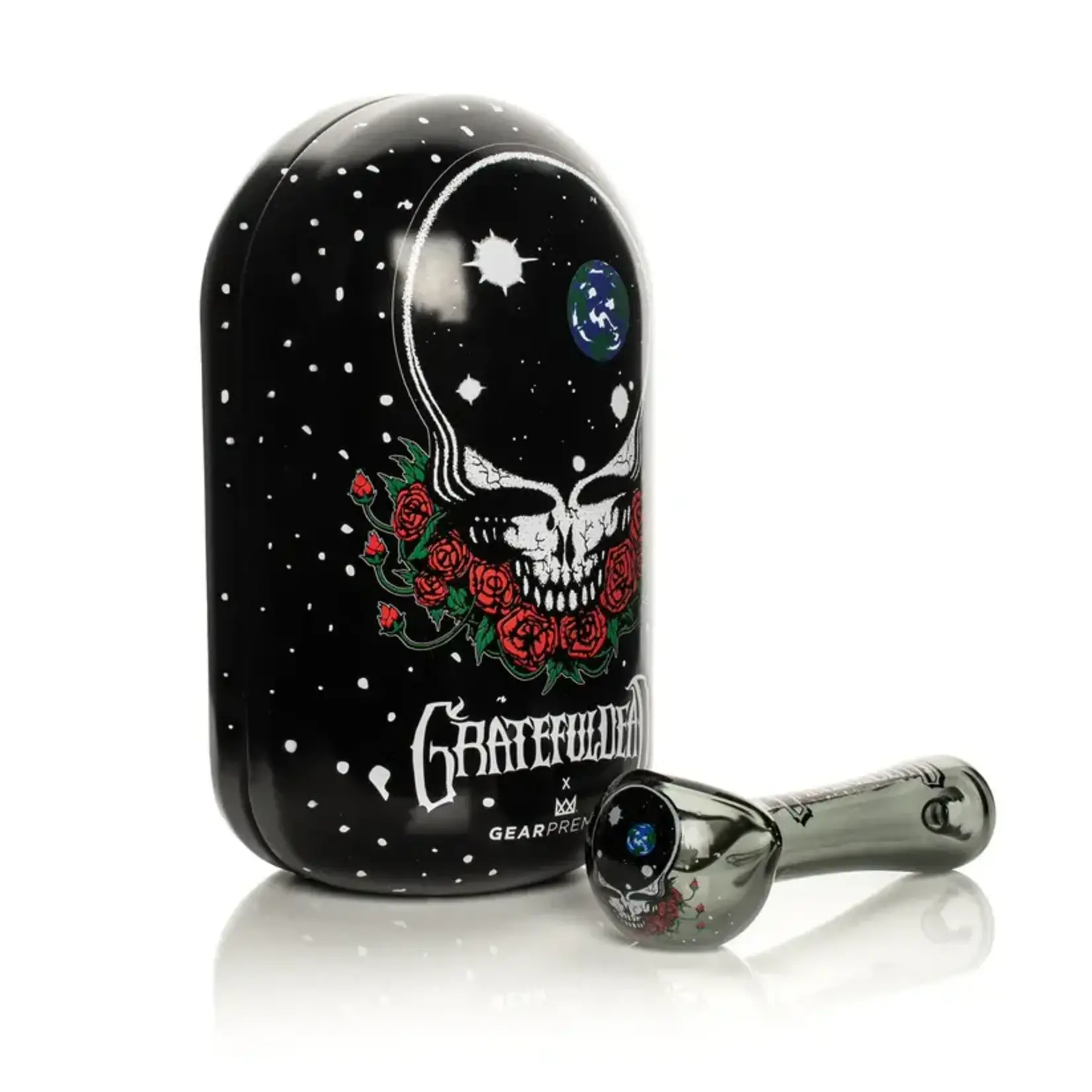 Grateful Dead GEAR Premium®  4.5" Space Your Face Spoon Hand Pipe in Collectible  Black Tin