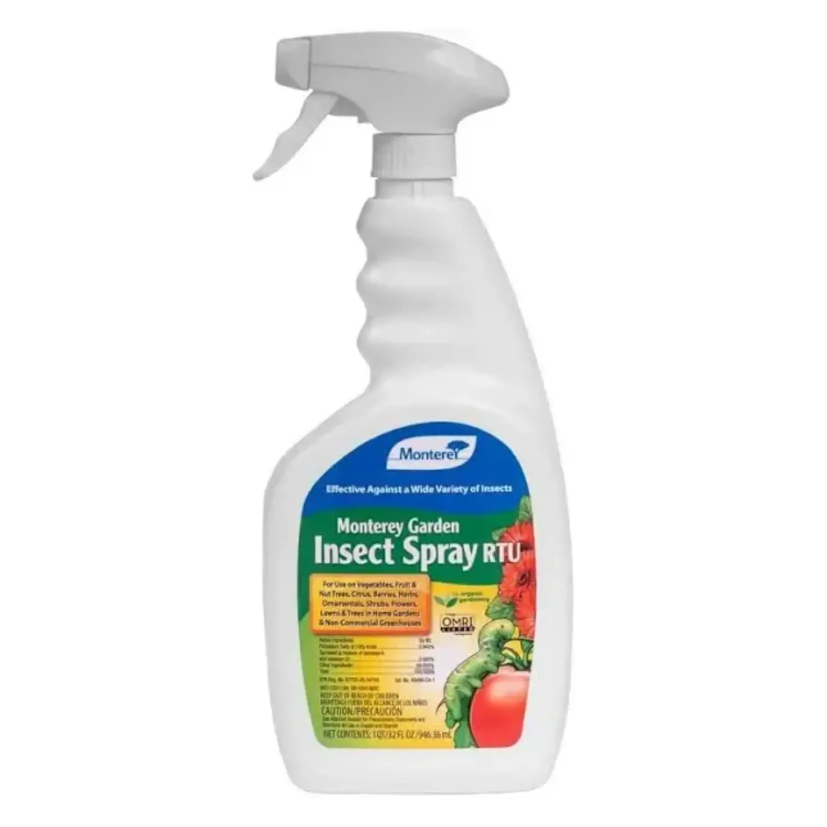Monterey Lawn & Garden Monterey Insect Spray RTU  w/ Spinosad Pint 32 oz     1 Qt  Spray Bottle