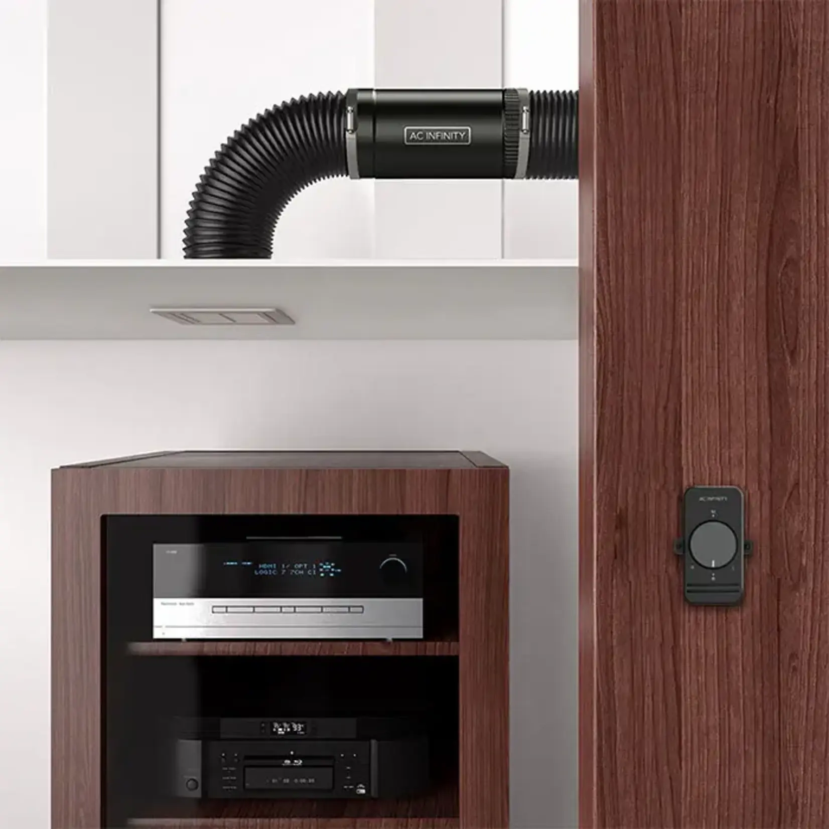 AC Infinity AC Infinity Raxial S4 Inline Booster Duct Fan with Speed Controller, 4" AC-RXS4