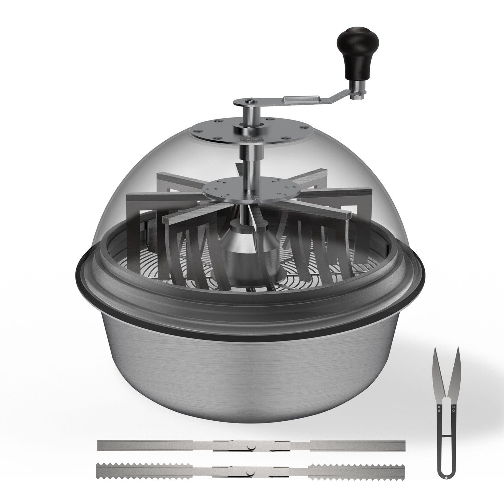 AC Infinity Bud Bowl Trimmer 16", Twist Spin Cut with Clear Visibility Dome  AC Infinity AC-BTA16