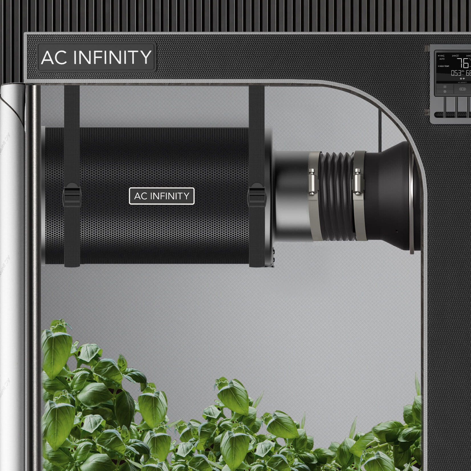 AC Infinity AC Infinity Refillable Carbon Filter Kit 8" with Extra Charcoal Refill AC-RCF8