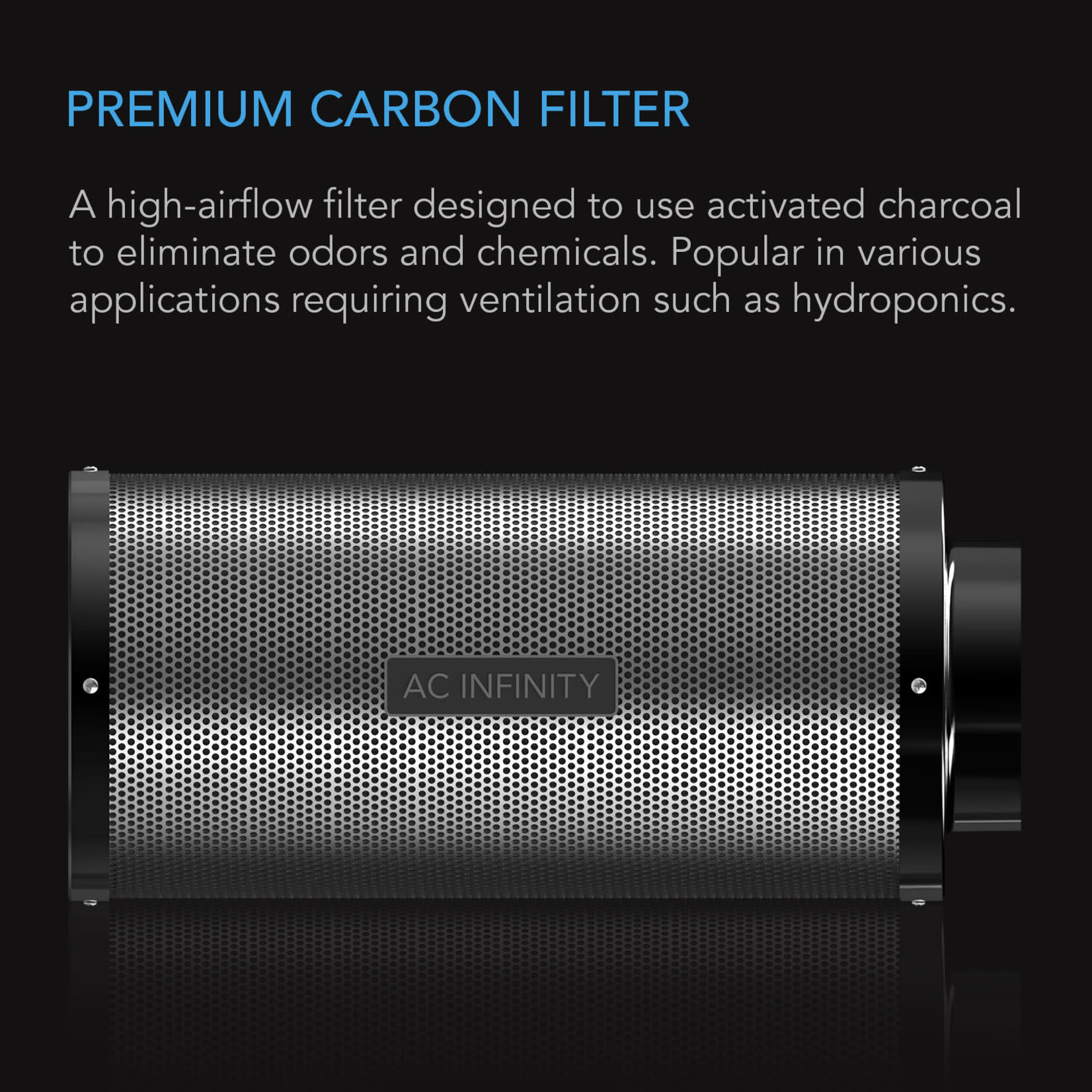 AC Infinity 12 Duct Carbon Filter 12" with Australian Charcoal    AC-DCF