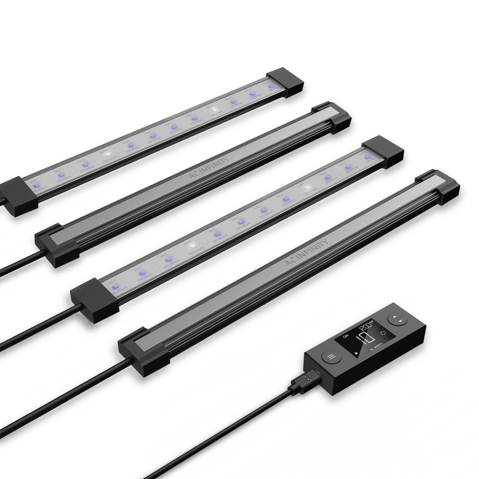 AC Infinity AC Infinity AC-NEU11-4 IONBEAM U4, Supplemental Grow Light Bars 11", Targeted UVA Spectrum LED 4-Bar Kit