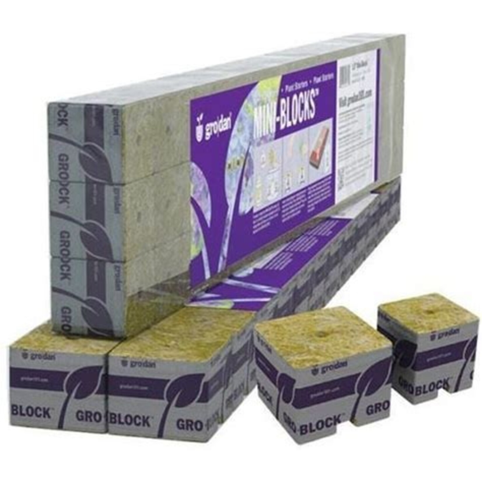 Grodan 1.5 x 1.5 inch Mini Blocks w/holes 45 Blocks per pack