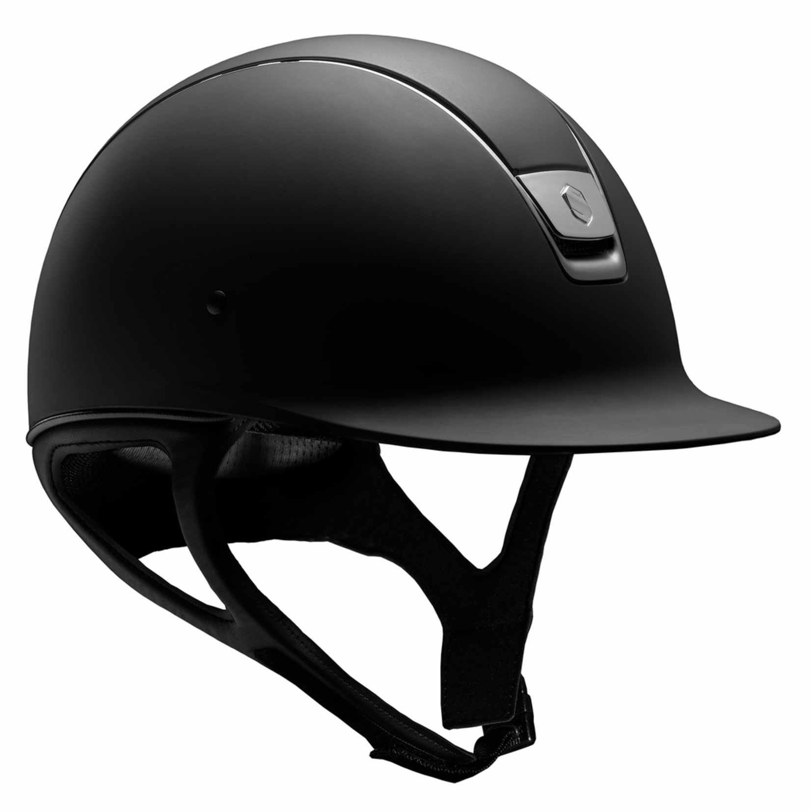 Samshield Samshield ShadowMatt Helmet w/Titanium Trim & Chrome Black Blazon