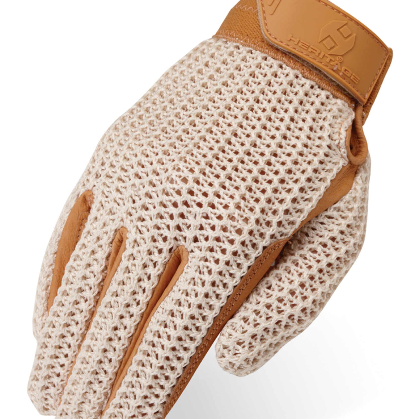Heritage Gloves Heritage Unisex Crochet Tan Riding Gloves