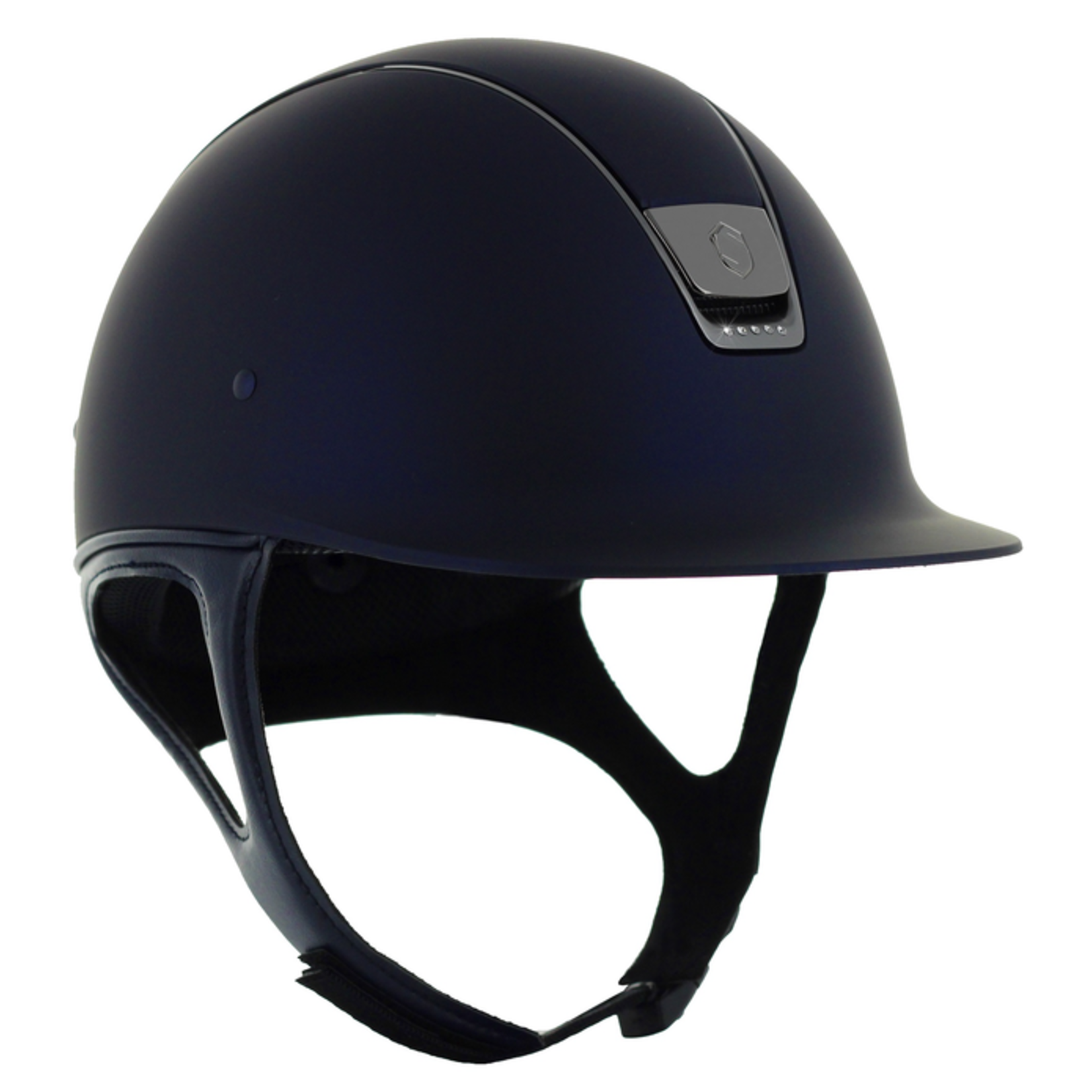 Samshield 1.0 Samshield Shadowmatt Helmet w/  Titanium Trim & 5 Swarovski Crystals, Sold as a kit with coordinating liner (sold separately).
