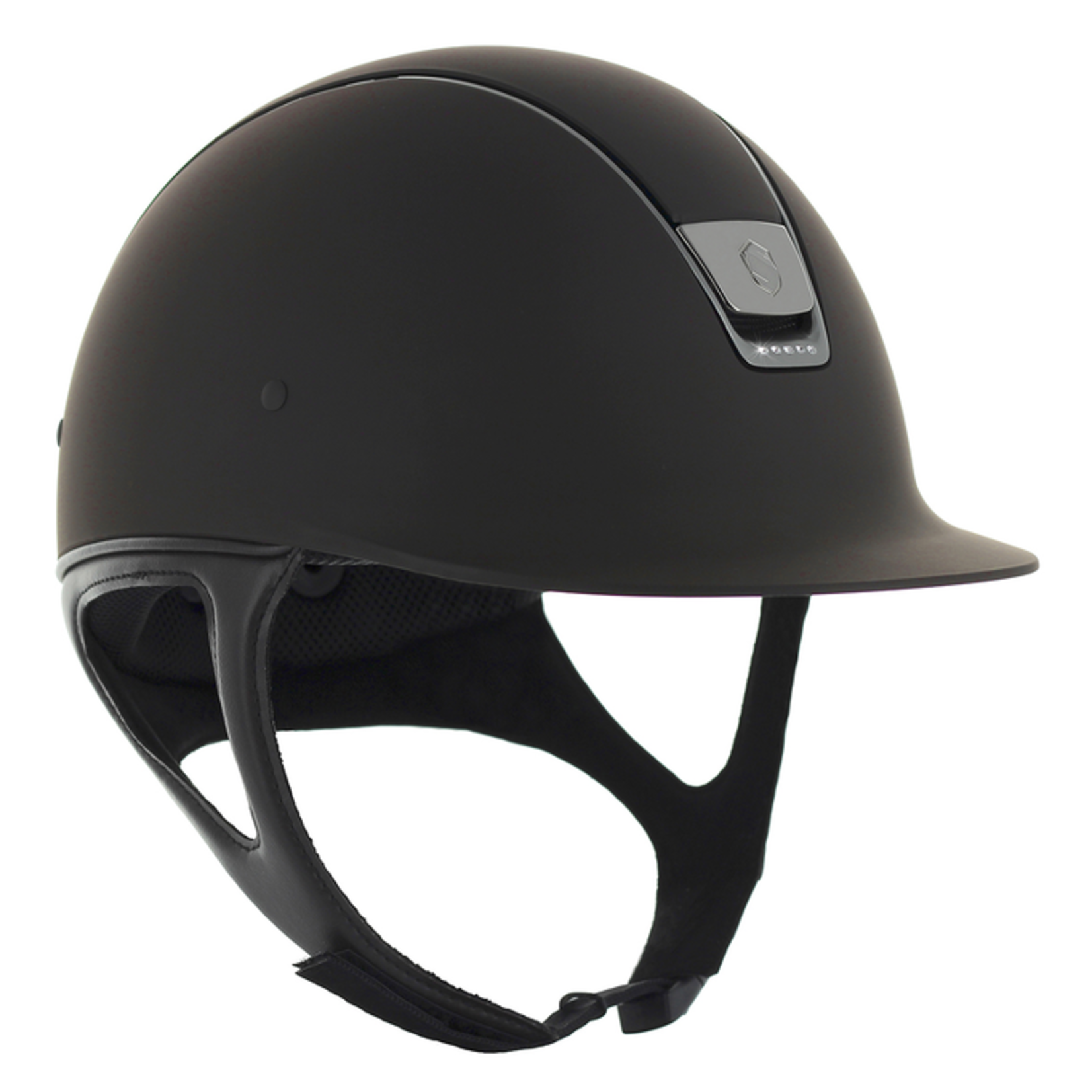 Samshield 1.0 Samshield Shadowmatt Helmet w/  Titanium Trim & 5 Swarovski Crystals, Sold as a kit with coordinating liner (sold separately).