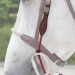 Dy'on Dy’on Thin Ropes Gag Cheek Pieces, Nylon cheek pieces for gag bit, English leather and rope 4 mm, Removable rings, Matching colour stitching, Stainless steel buckles