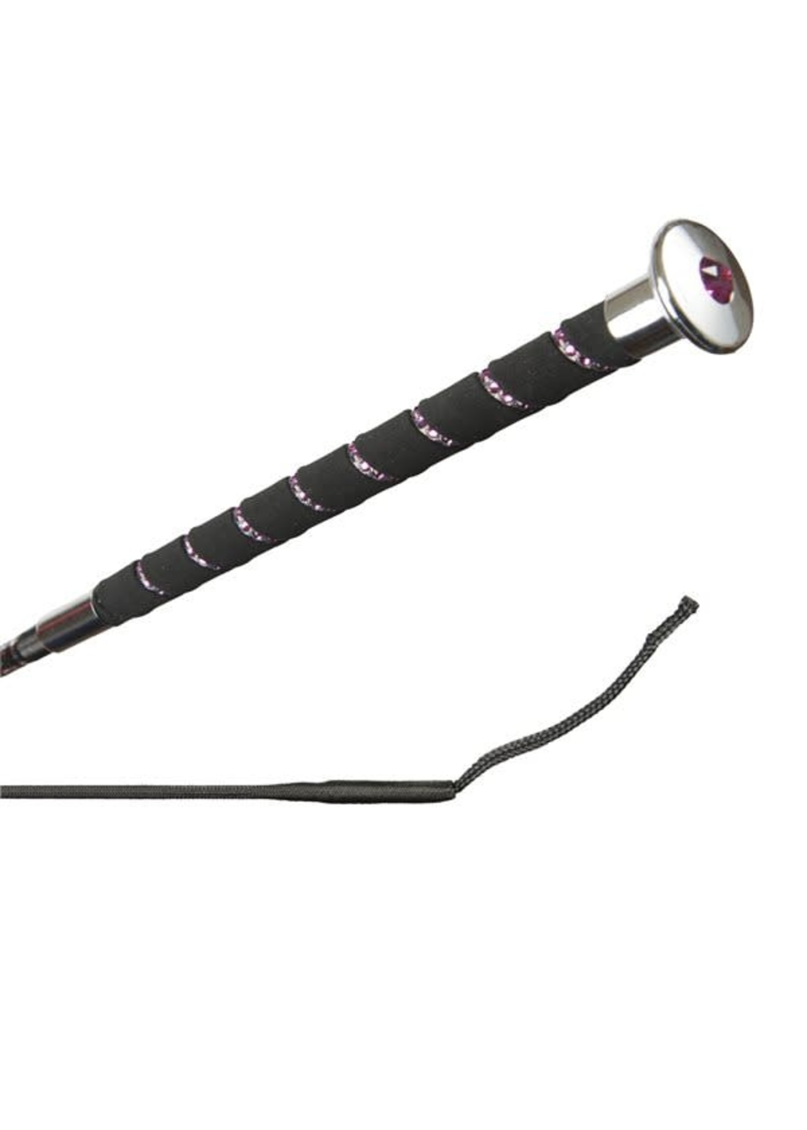 Fleck Swarovski Nubuck Handle Dressage Whip RIDE