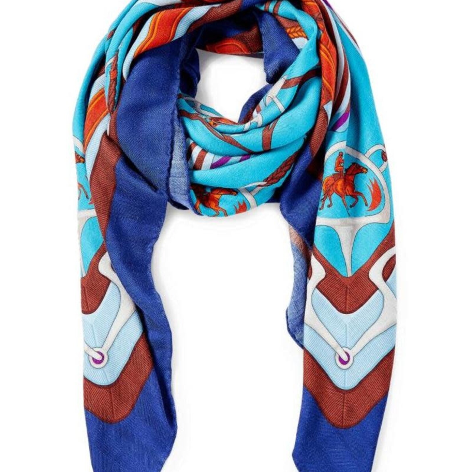 Rani Arabella Printed Cashmere Stirrups Shawl