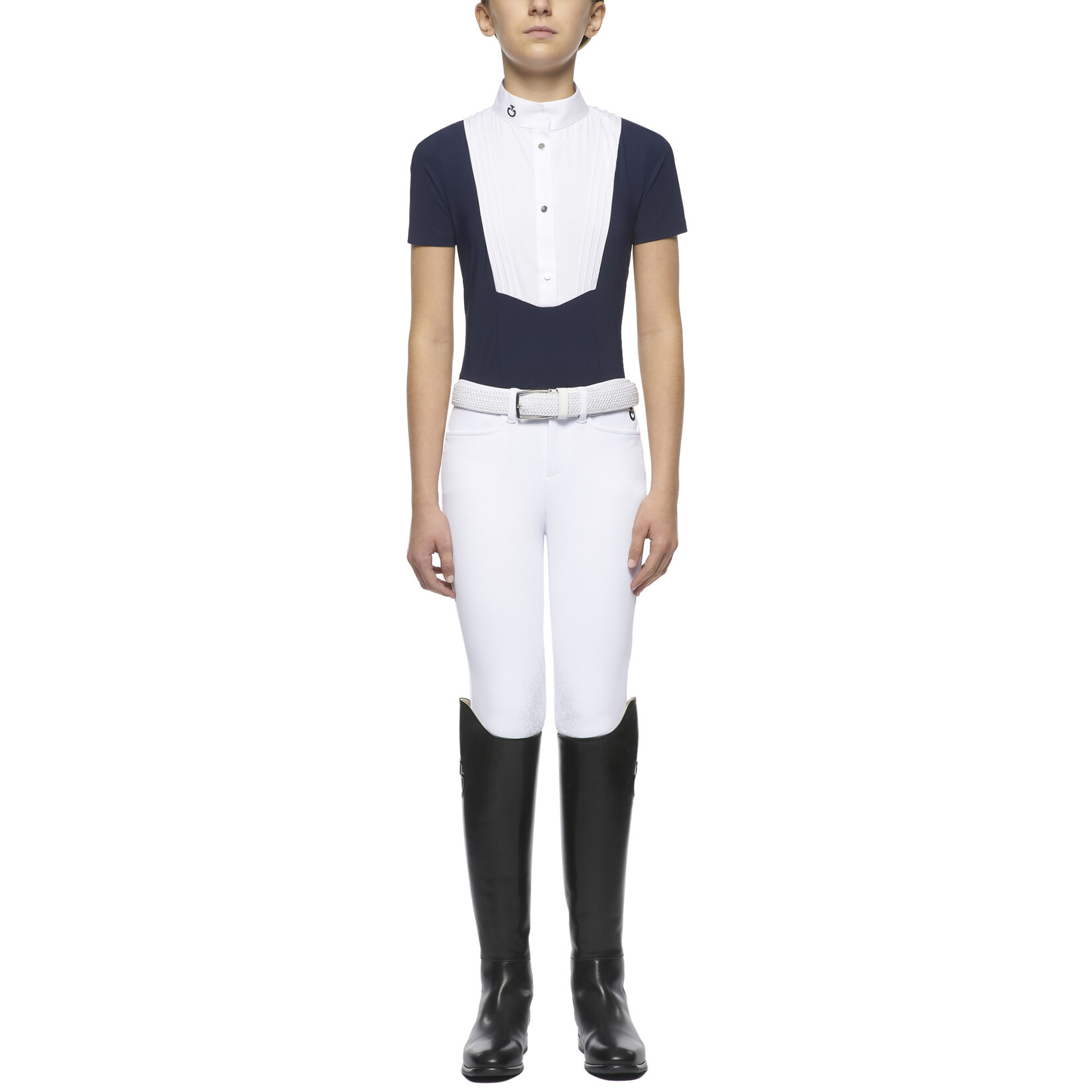 Cavalleria Toscana CAA027 Cavalleria Toscana Junior Logo Button Up Shirt w/ Bib
