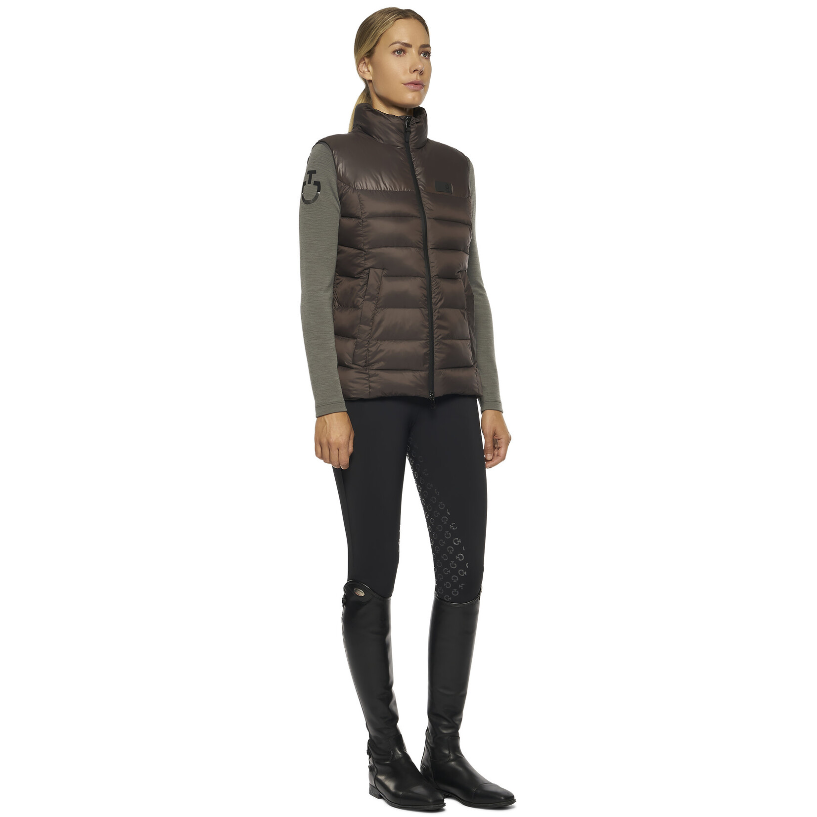 Cavalleria Toscana GLD247 Cavalleria Toscana Women’s Shiny/Matte Nylon Puffer Vest