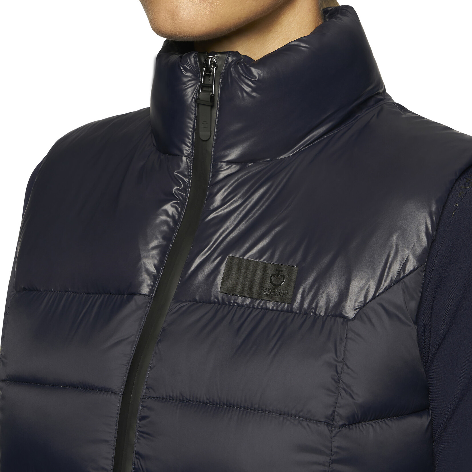 Cavalleria Toscana GLD247 Cavalleria Toscana Women’s Shiny/Matte Nylon Puffer Vest