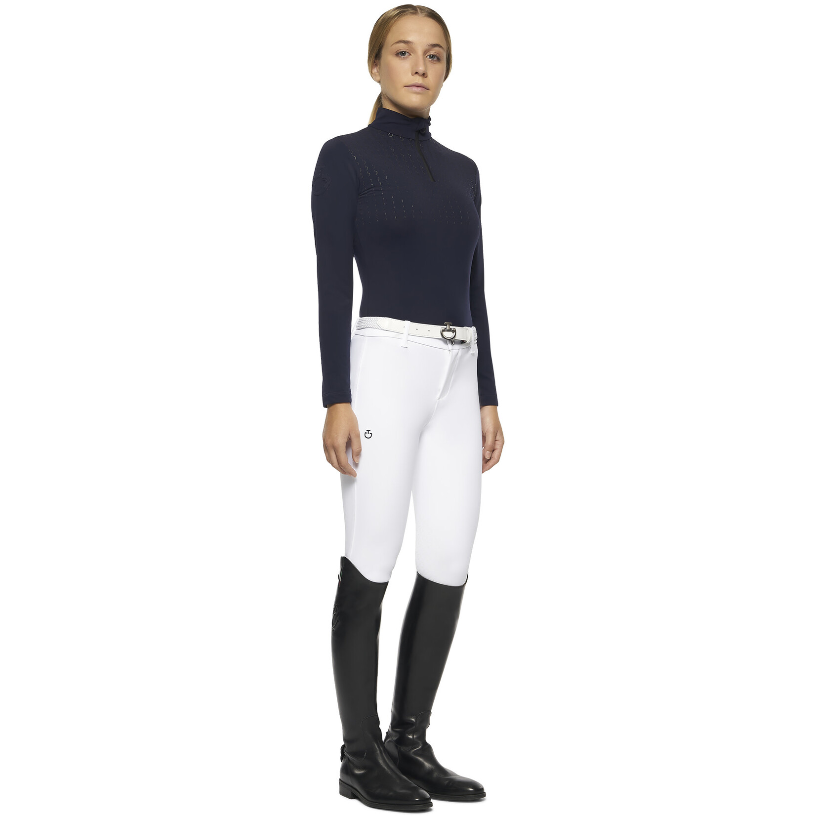 Cavalleria Toscana POA063 Cavalleria Toscana Phases Jersey Fleece Turtleneck