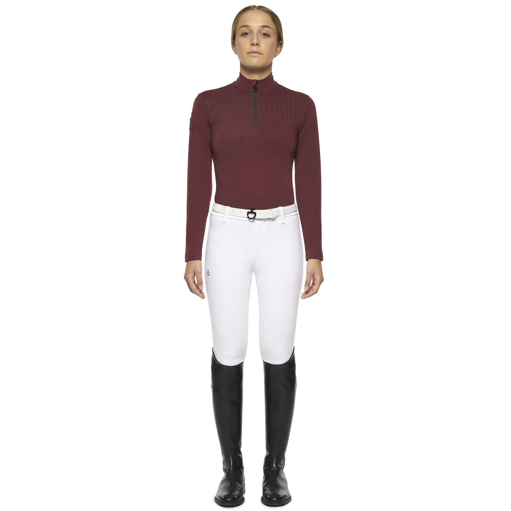 Cavalleria Toscana POA063 Cavalleria Toscana Phases Jersey Fleece Turtleneck