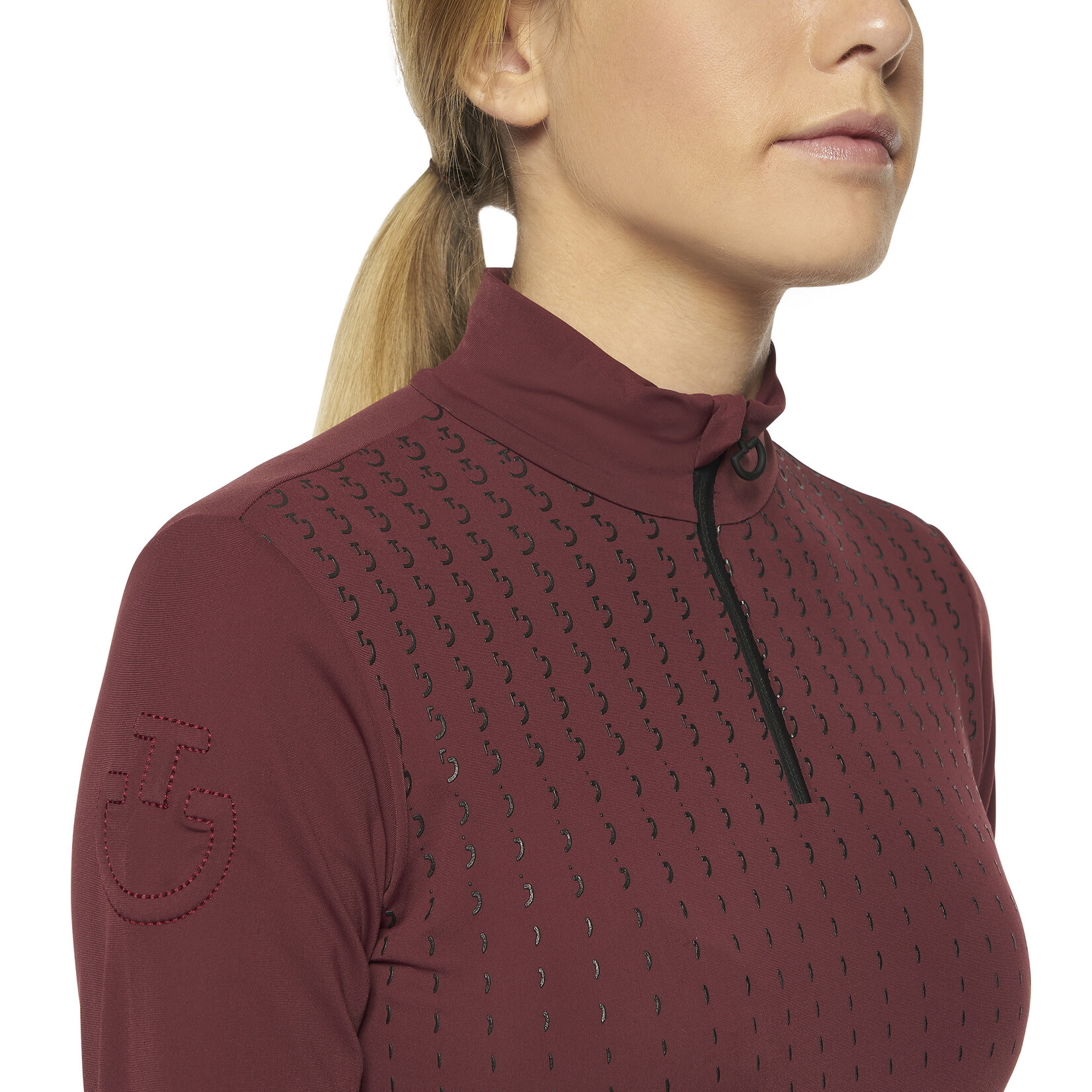 Cavalleria Toscana POA063 Cavalleria Toscana Phases Jersey Fleece Turtleneck