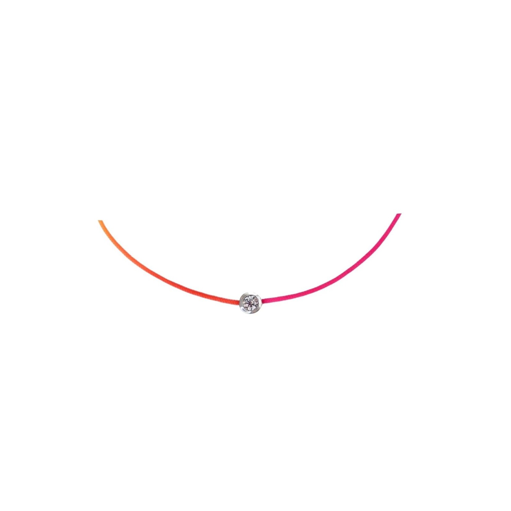Pop Diamond POP PRIDE bracelet/anklet, Braided water-resistant POP cord gtyd not to break, stretch or fade, Bezel Set .10ctw Diamond, Jump Ring to adjust size