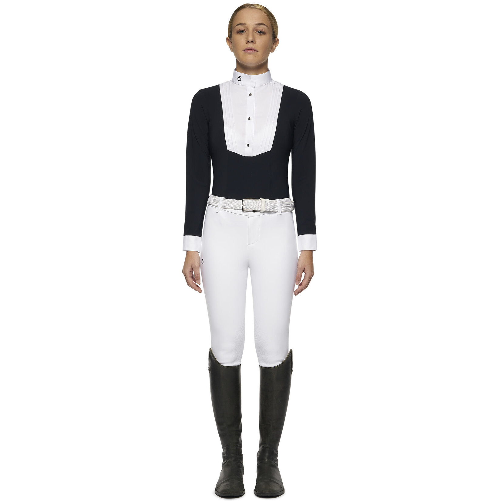 Cavalleria Toscana CAA028 Cavalleria Toscana Junior Logo Button Up Shirt w/ Bib