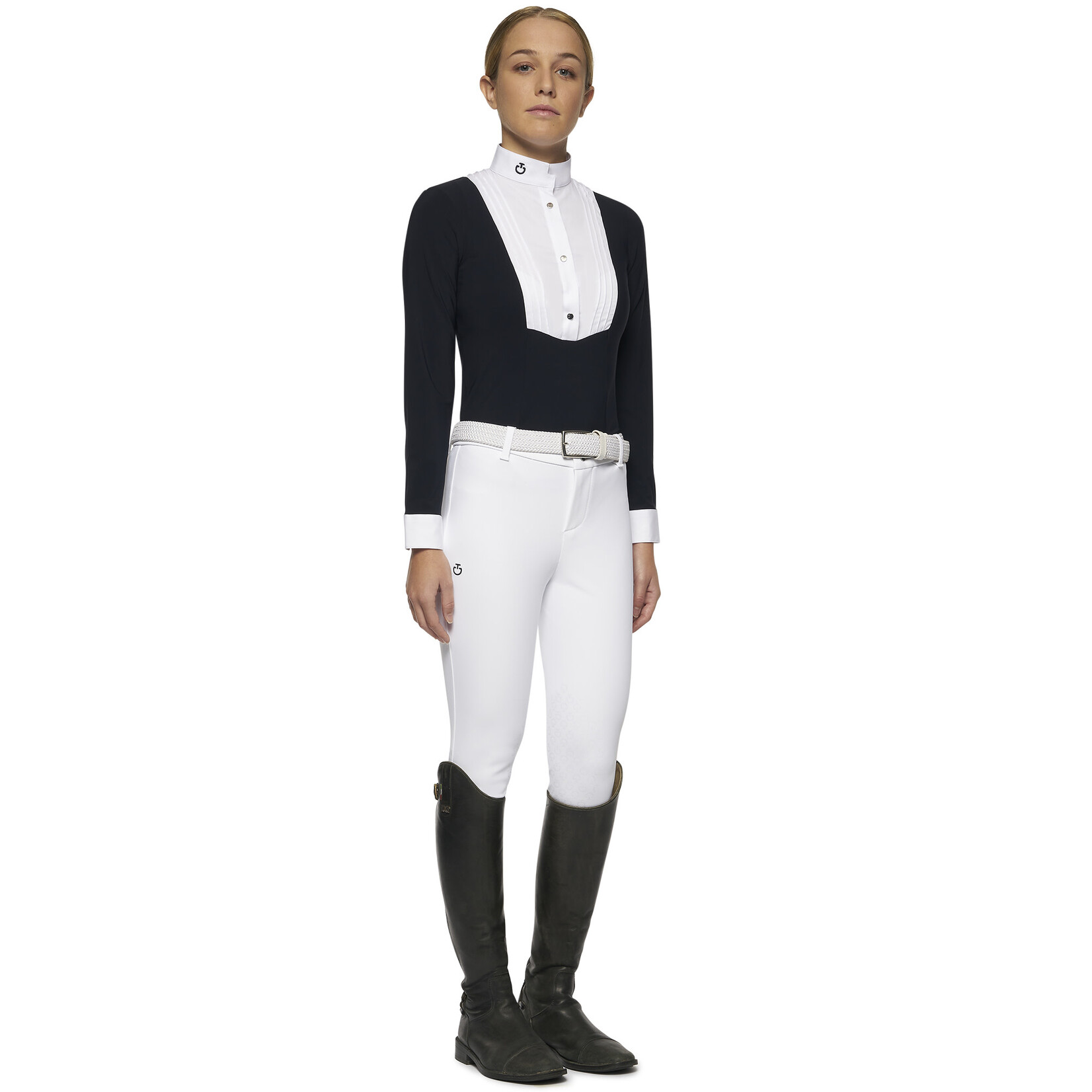 Cavalleria Toscana CAA028 Cavalleria Toscana Junior Logo Button Up Shirt w/ Bib