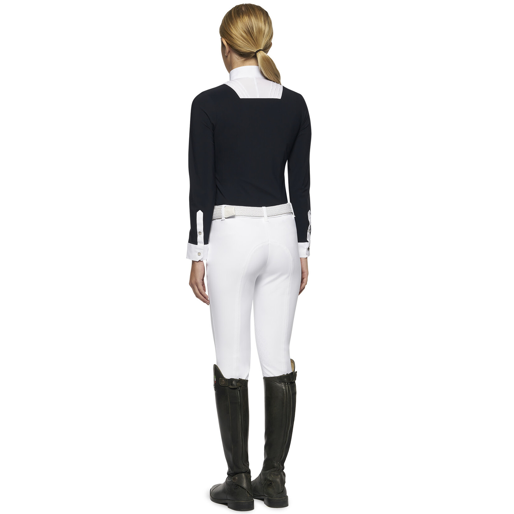 Cavalleria Toscana CAA028 Cavalleria Toscana Junior Logo Button Up Shirt w/ Bib