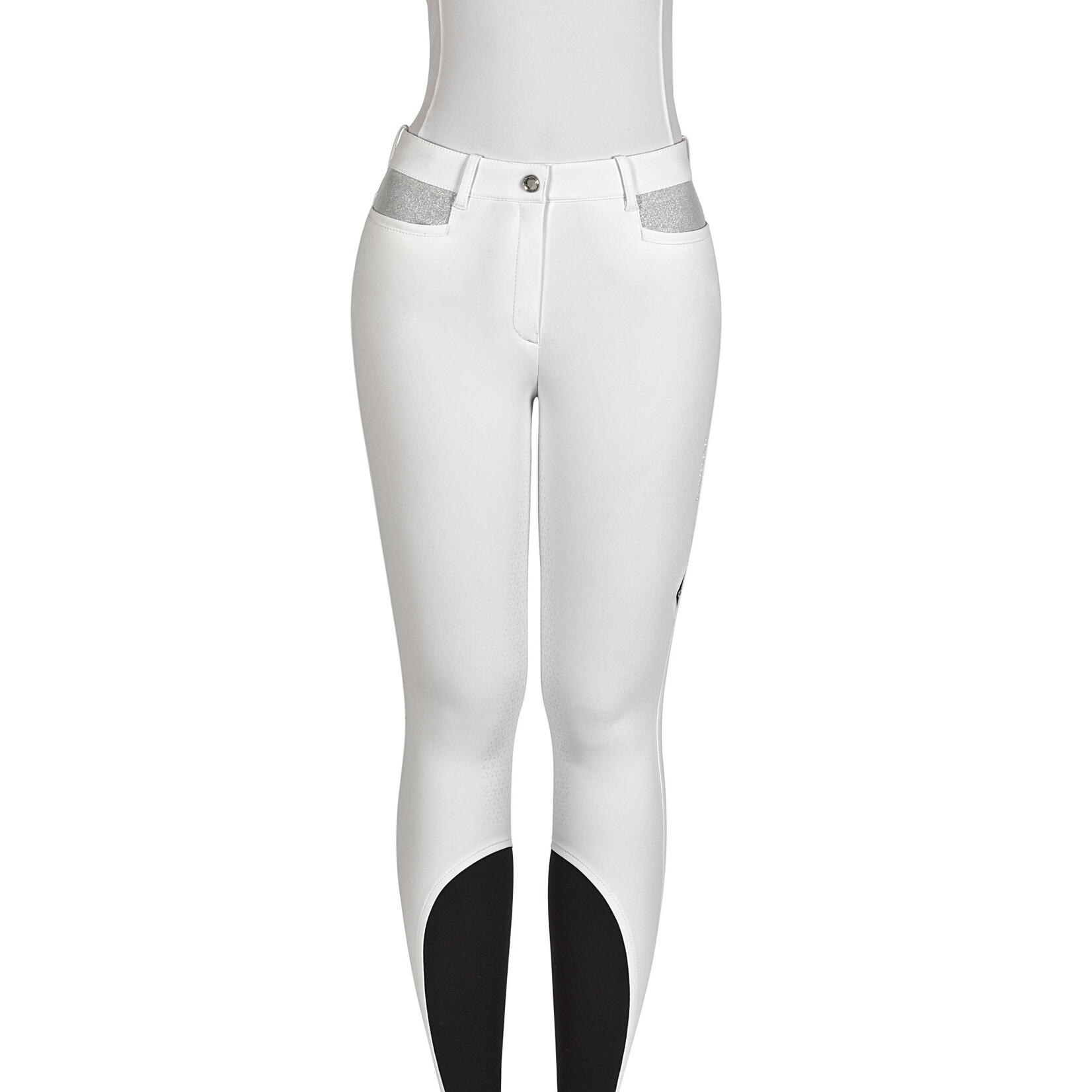Equiline N08972 Equiline Gedarlef Women's B-Move High Waist Full Grip Riding Breech with Glitter Tulle