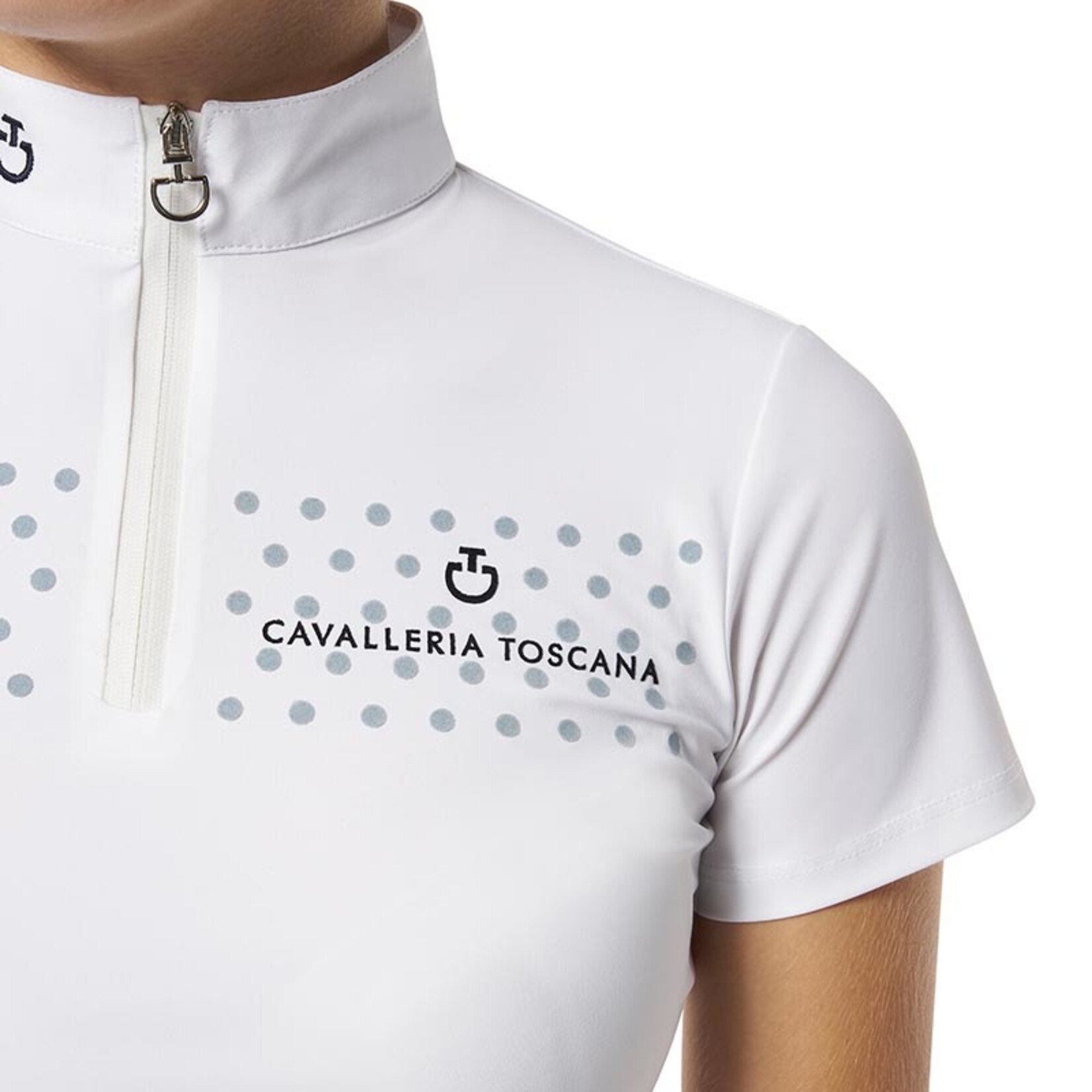 Cavalleria Toscana POA076 Cavalleria Toscana Junior Flock Print S/S Competition Polo